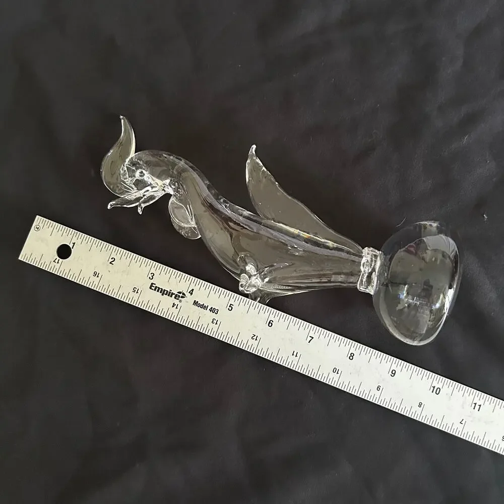 Rooster Glass Art Handblown 8.5